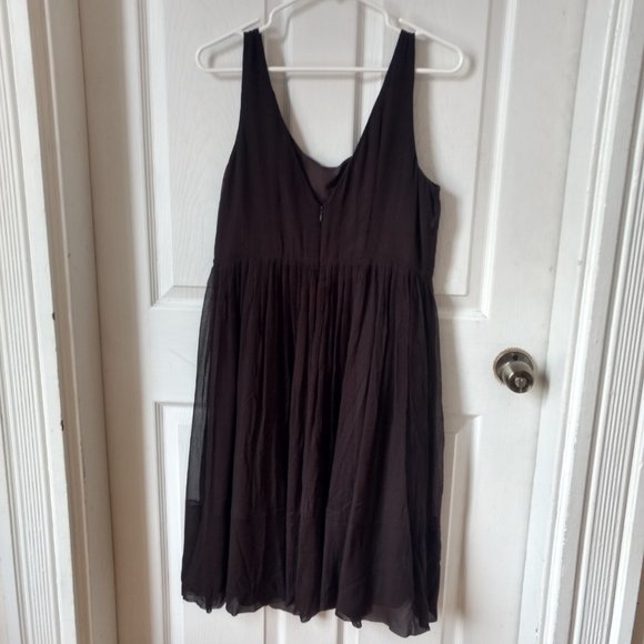 Chocolate Silk J Crew Dress - Picture 2 of 5
